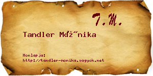 Tandler Mónika névjegykártya